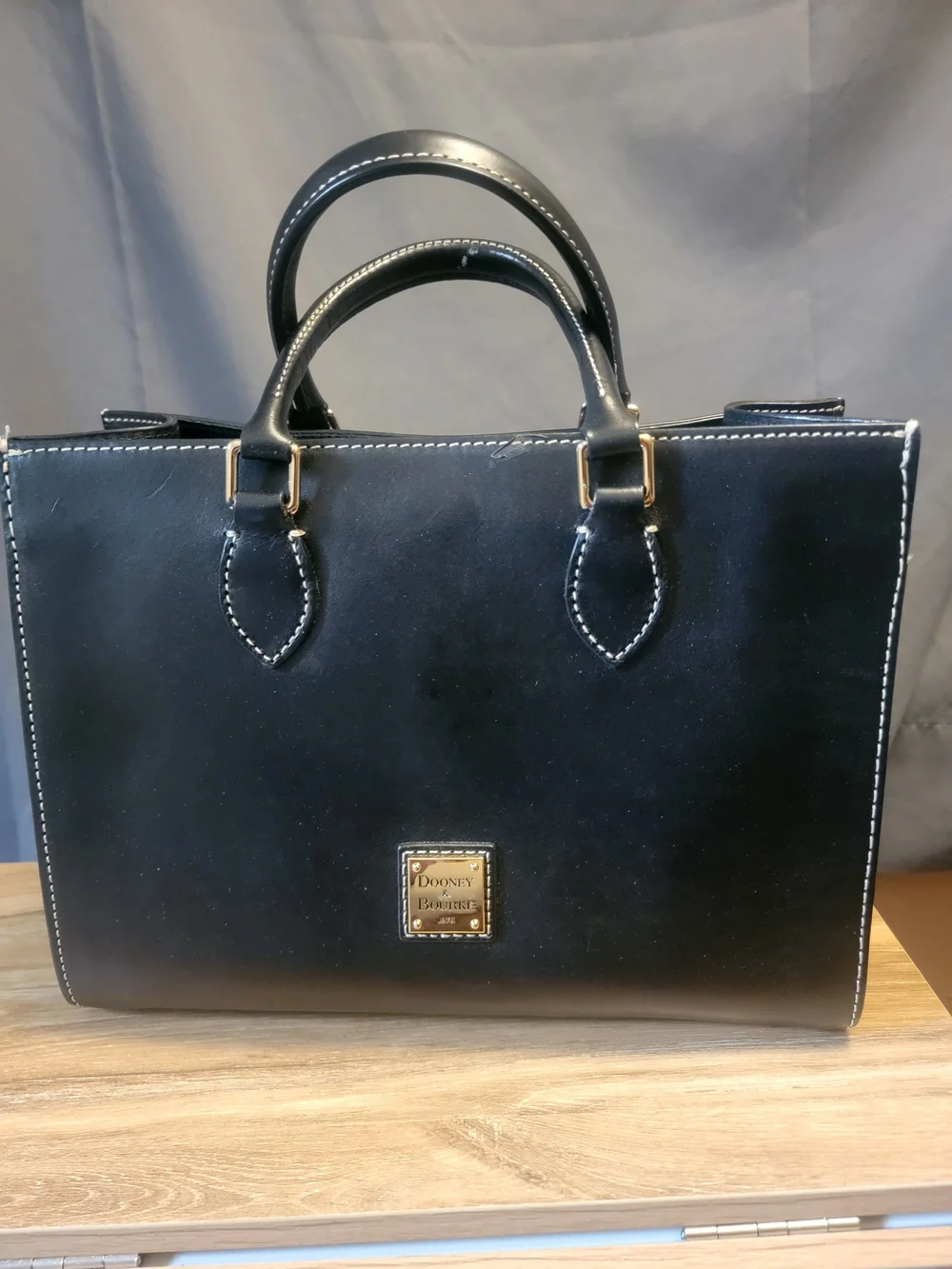 Dooney & Bourke JANINE Black Leather Top-Handle Satchel